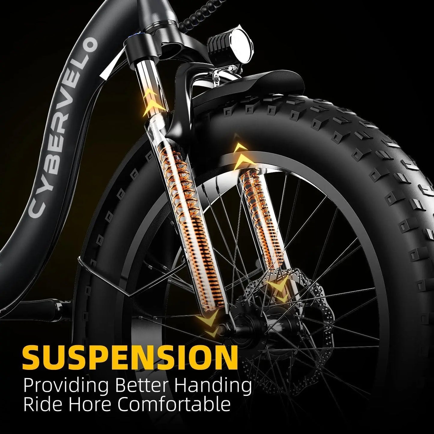 Cybervelo EK4 Electric Bicycle 48V 20.8AH Long Range Off-Road Bike - High Capacity Powerful foldable bicycle