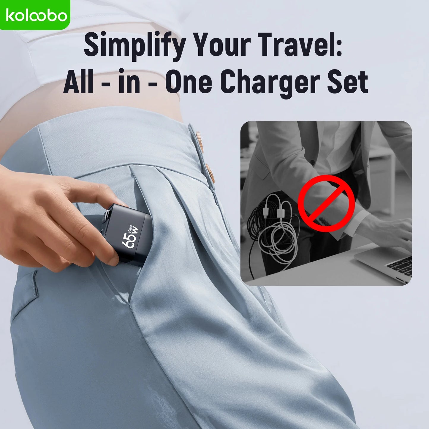 65W GaN Fast Charger Three-Port Charging Head Built-in 80cm Retractable TypeC Cable for iPhone16 15 14 13 Promax Xiaomi Samsung