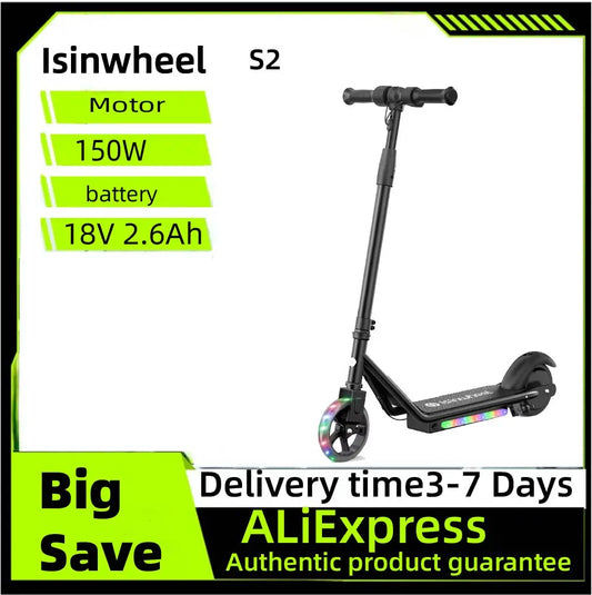 lsinwheel S2 Children's Electric Scooter 18V 2.6Ah Battery 150W Motor 5 Inch Tire E-scooter