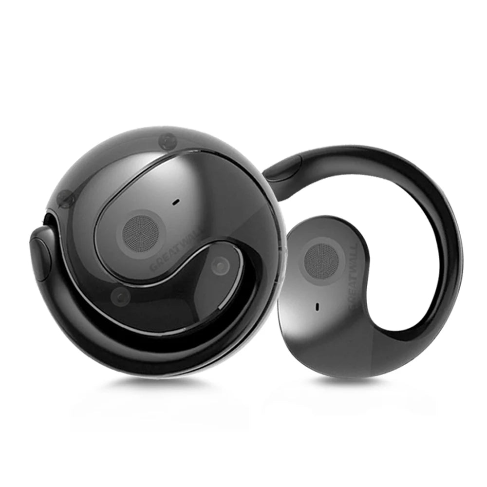 GREATWALL Wireless Bluetooth Earphones HIFI Headphones Stereo Sports Headset With Mic HD Call Earbuds Spherical Charging Case