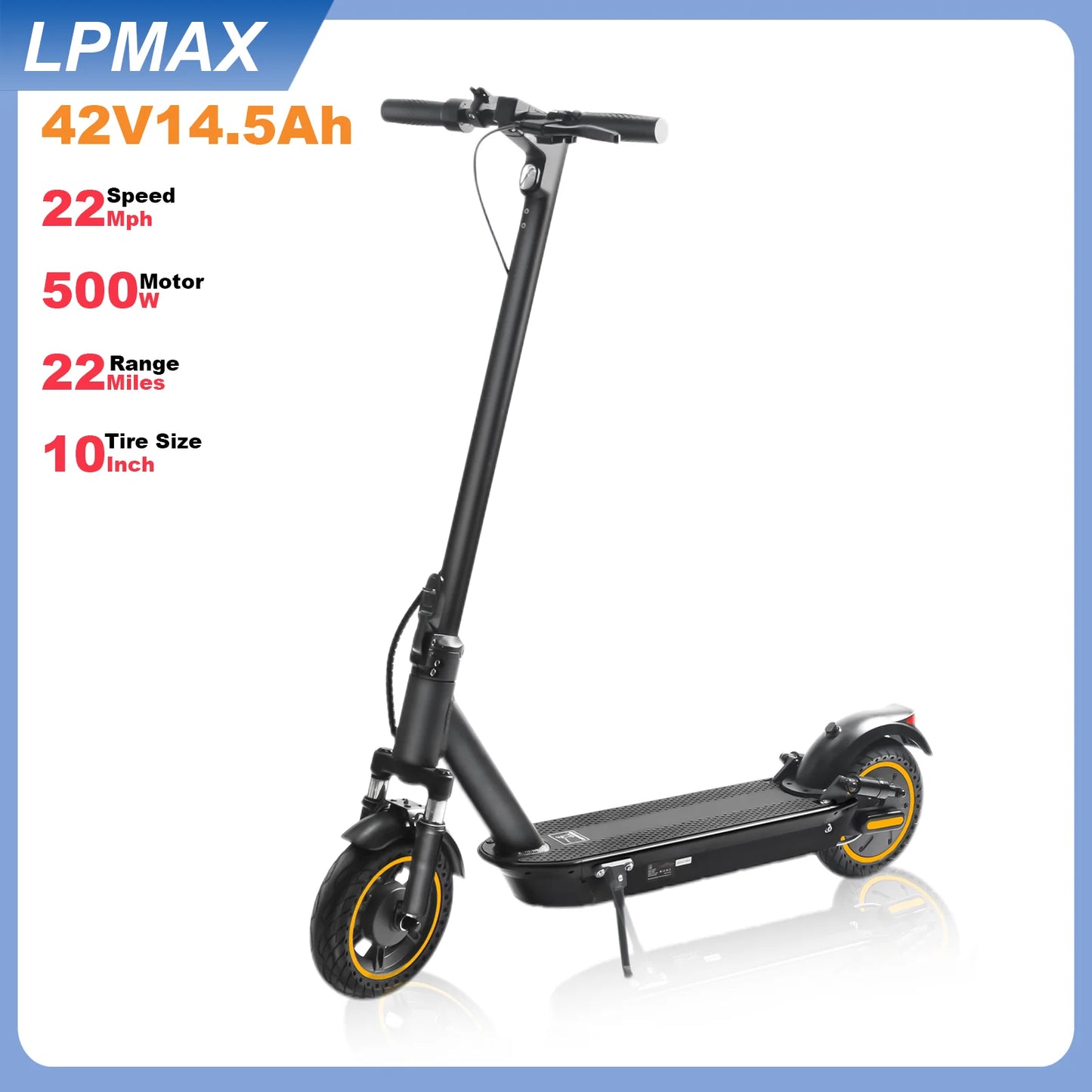 AOVOPRO LP60/LPMAX Electric Scooter 500W Motor 22mph 42V14.5Ah 27Miles Long Range Foldable 10Inch  App Connected EScooter