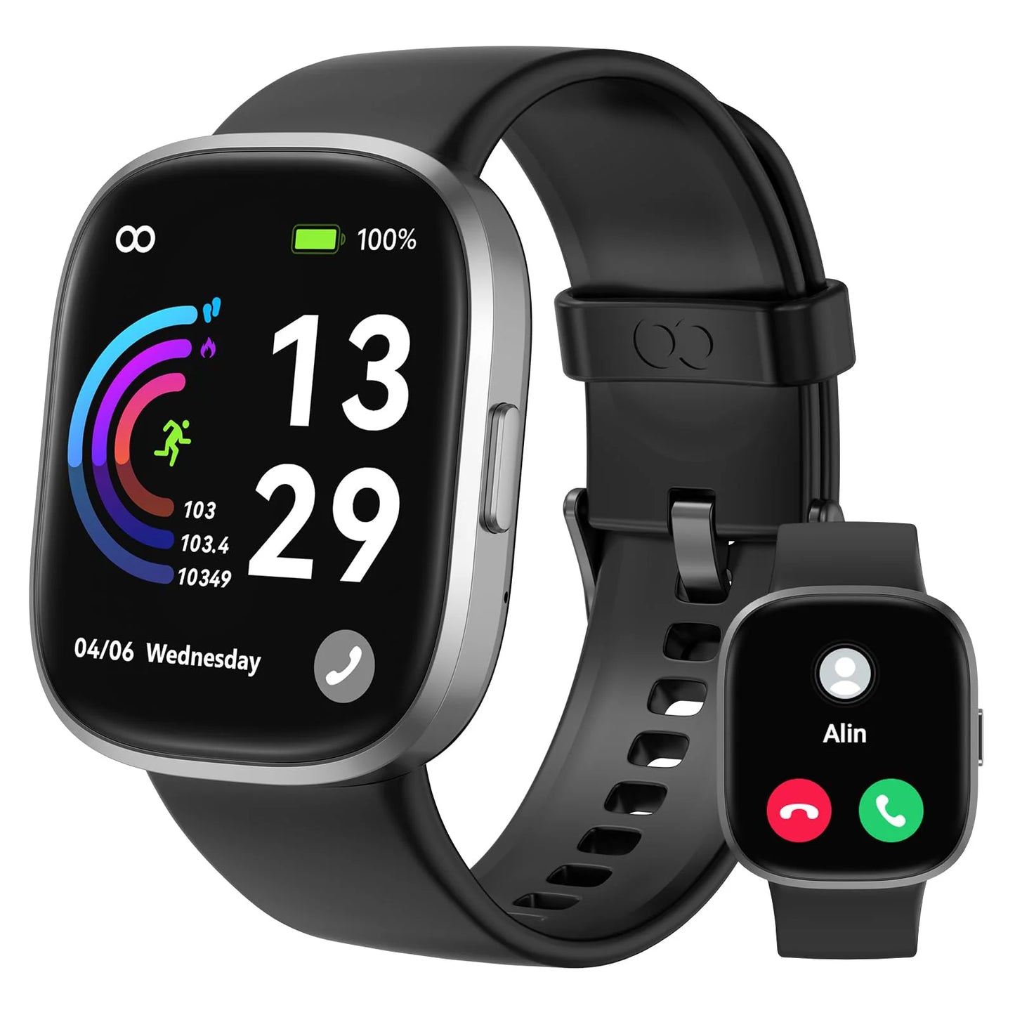 Smart Watch(Answer/Make Call), 1.83" HD Smart Watches for Men Women fitness Tracker Sleep Monitor