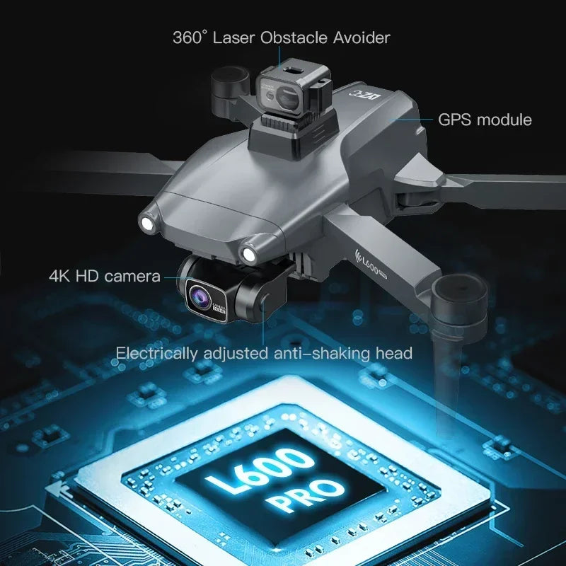 LYZRC Dron L600 Mini Drone 4K Professional HD Camera 3-axis gimbal Optical Flow Brushless Laser Obstacle Avoidance RC Quadcopter