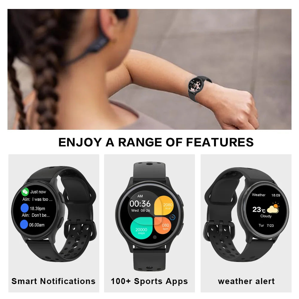 Smart Watches for Women [400+Watch Faces/Calls/Female Health], 1.27" Fitness Tracker Smartwatch for iPhone ＆ Android, Activity T