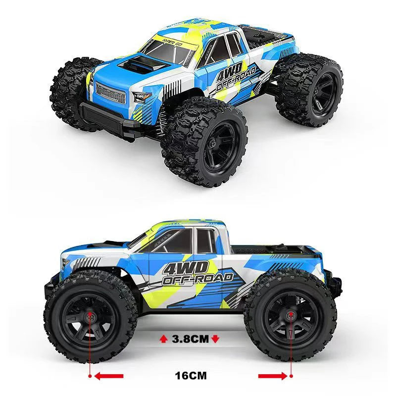 HYPER GO 1:18 MJX 18208 Remote Control Car Electric 4WD High Speed Bigfoot Off road Vehicle Desert Short Card Toy Car