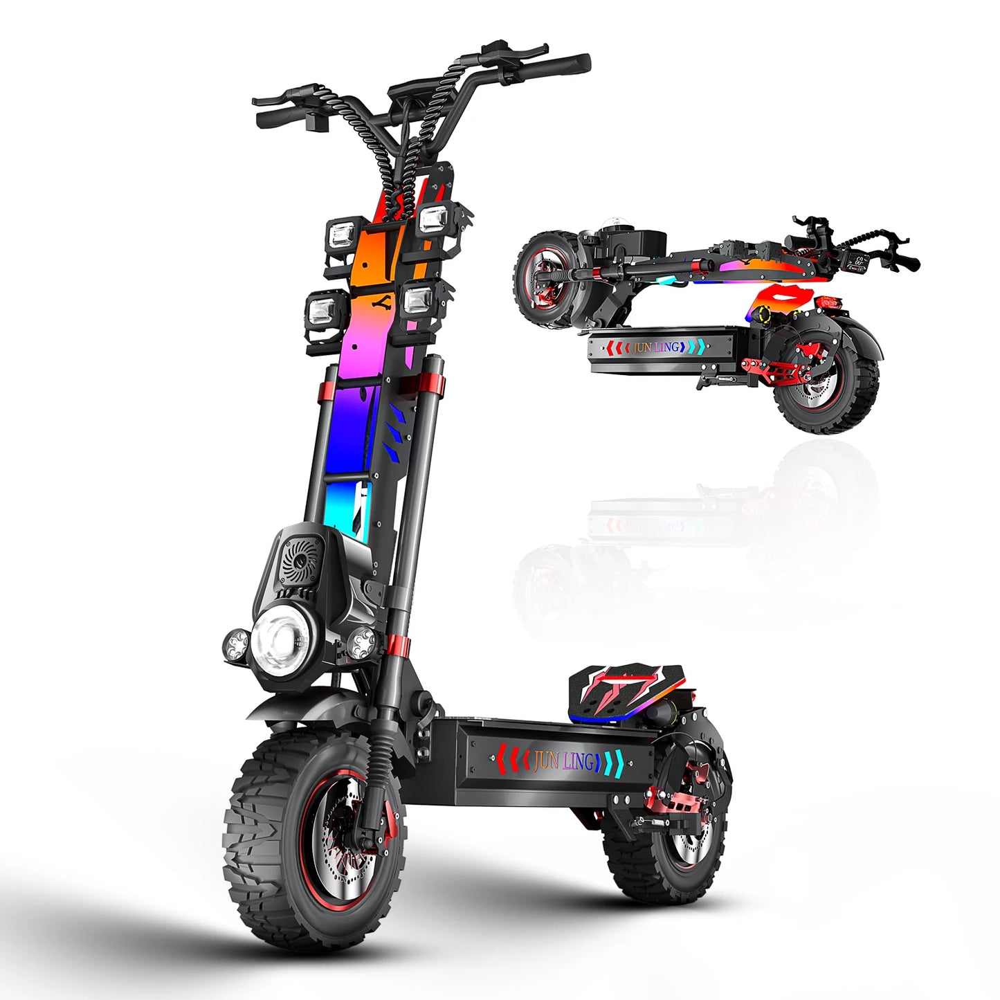 JUNLING JL86 10000W Dual Motor Off Road Electric Scooter for Adults with 55 MPH speed 75 Miles Range