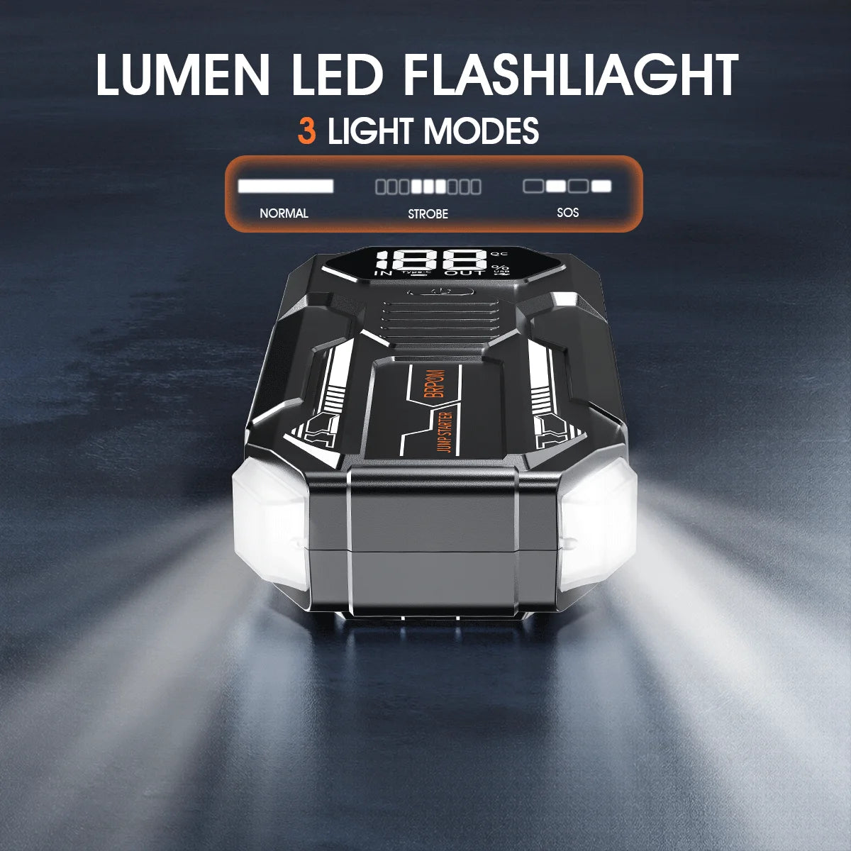 Car Jump Starter  Battery Charger Emergency Power Bank Booster for 12V Gasoline and Diesel Vehicles Starting