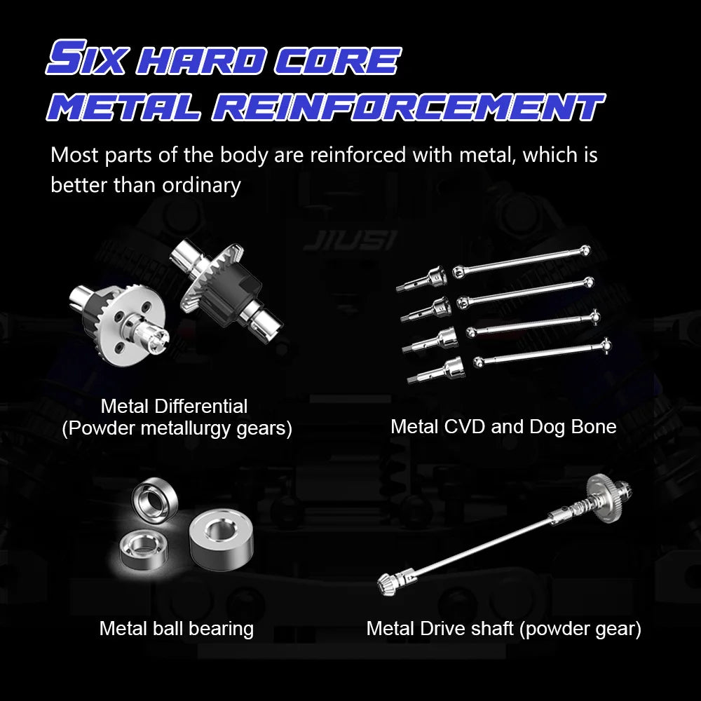 JIUSI 1:12 Scale 4WD Brushless RC Car WB12 PRO with 3S 2200mah Battery 80km/h High Speed Off-road Drift Car Toys As Gift