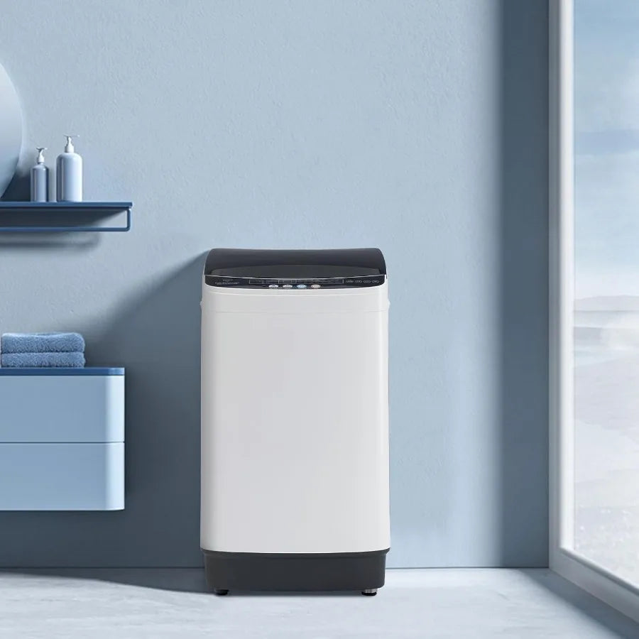16 lbs Portable Washing Machine 2.0 Cu.Ft Capacity Full Automatic Washer for Homes Apartments 8 Wash Programs Compact Laundry W