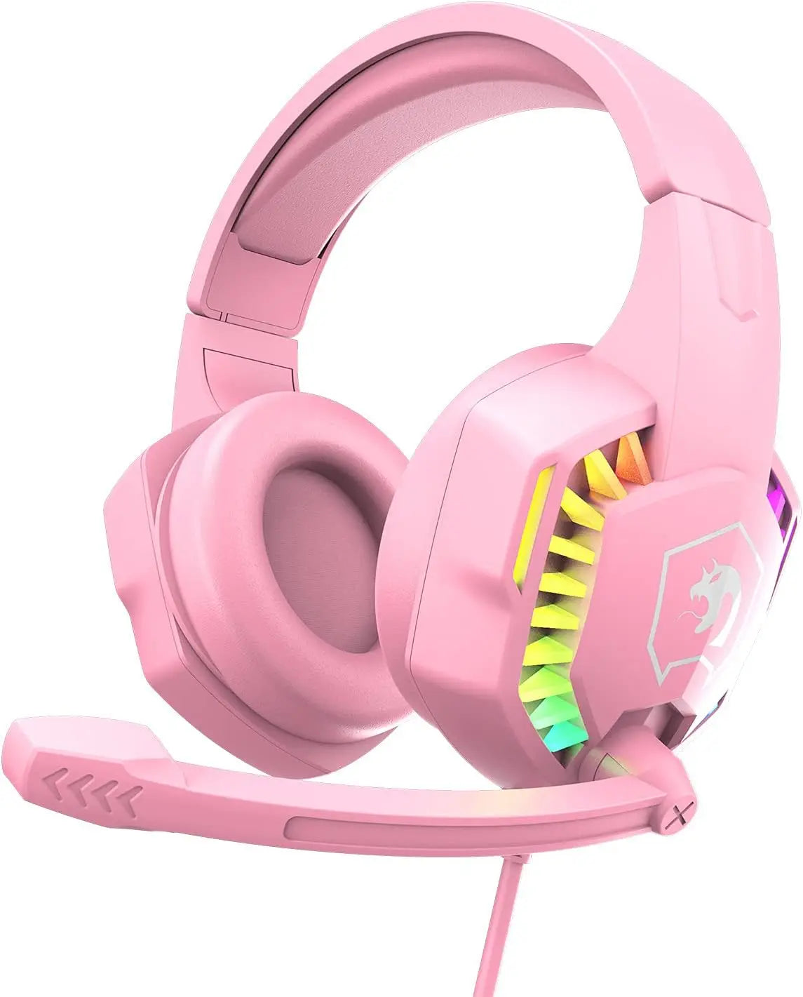 MAMBASNAKE CY907 RGB Gaming Headset, 5.1 Channel Stereo Surround Sound, 3.5mm Wired LED Over-Ear Comfort Headphone