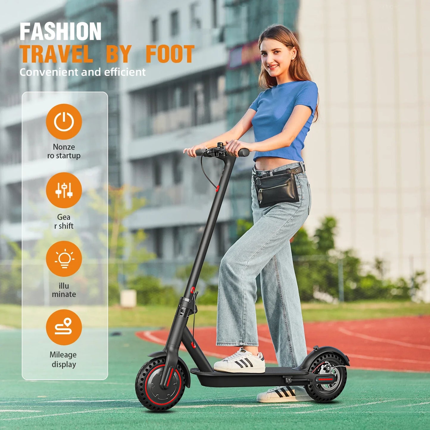 Foldable EScooters 350W Motor 36V10.4AH Battery Smart Link Application Electric Scooter 8.5-inch Explosion-Proof tires E-Scooter