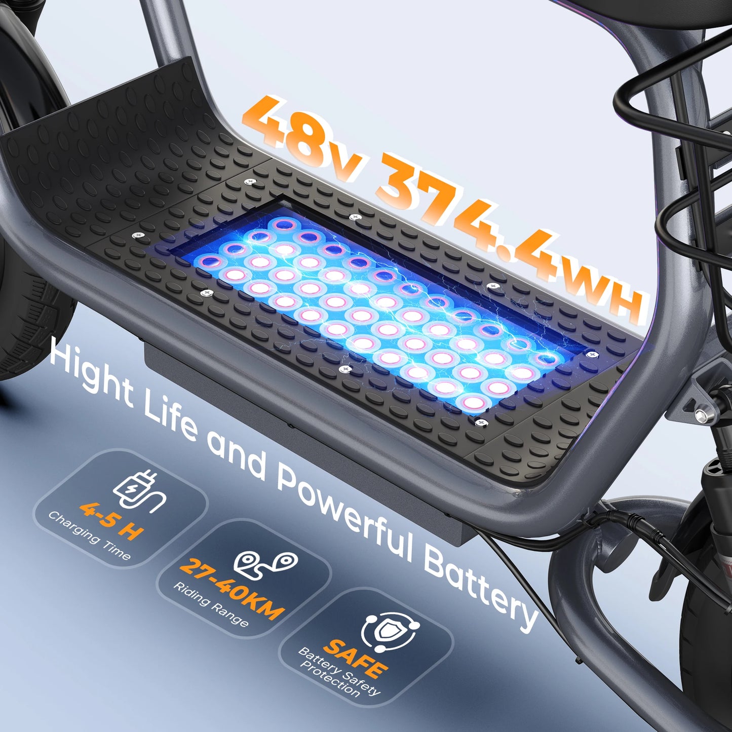 VARUN P1 Adult Electric Scooter 500W Motor 48V374.4WH Battery City Escooter 14 Inch Tire Foldable E-Scooter