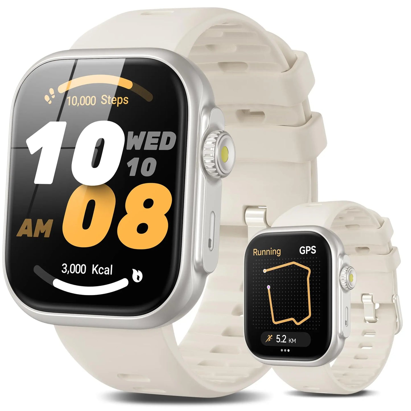 Little meatball, Smart Watch, Fitness Tracker, SpO2 Sleep Monitor, 1.83-inch Wireless Talk 13-Day Battery, (Black)