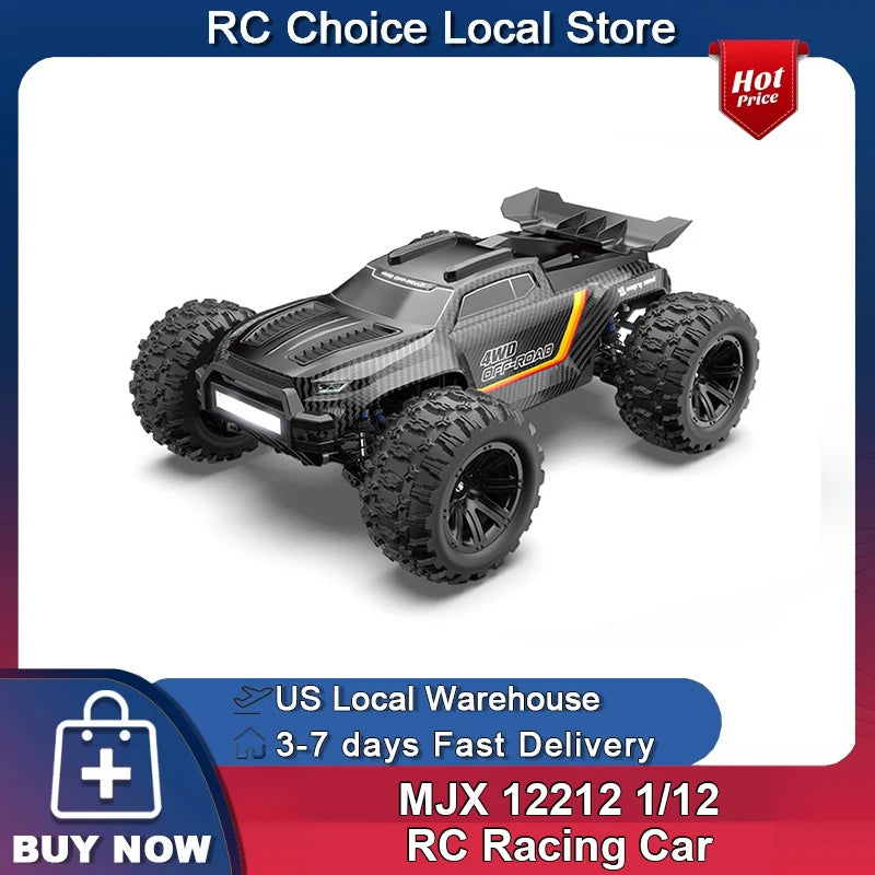 MJX Hyper Go 12212 1/12 Brushless RC Car 4WD 58KM/H High-Speed Off- Road Monster Truck 2.4G Remote Control Car Toys As Gift