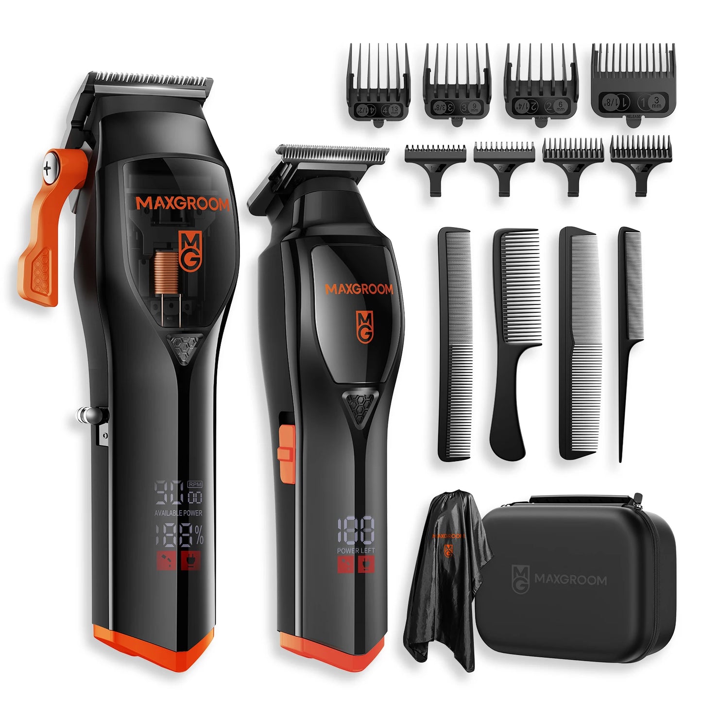 MAXGROOM Professional Hair Clippers for Men Premium Home Haircut Kit Cordless Hair Cutting Clippers and Trimmers Set