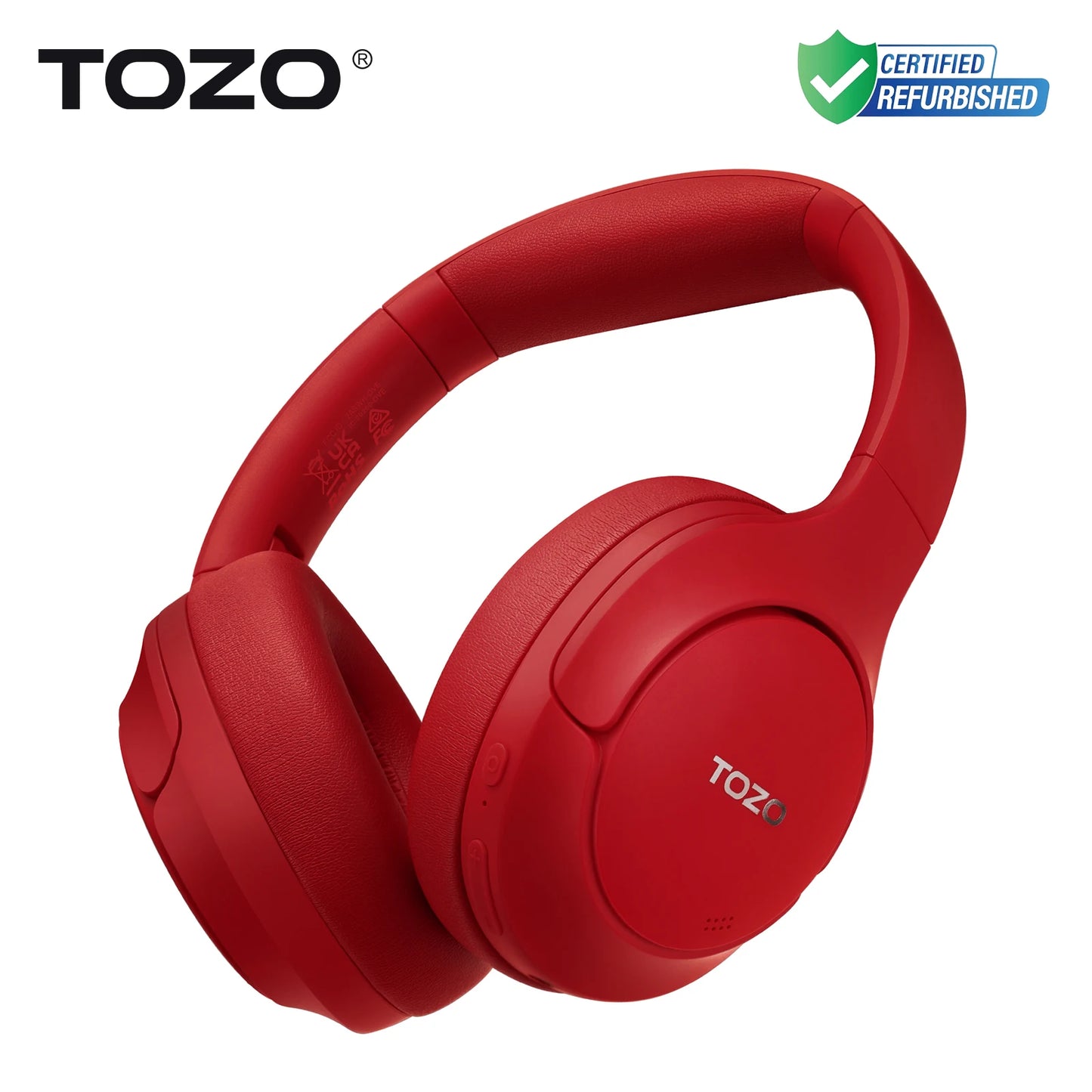Refurbished TOZO Hi-Res Over Ear Headphones with Mic Hybrid Active Noise Cancelling 38dB Wireless&Wired Headsets 40mm Driver