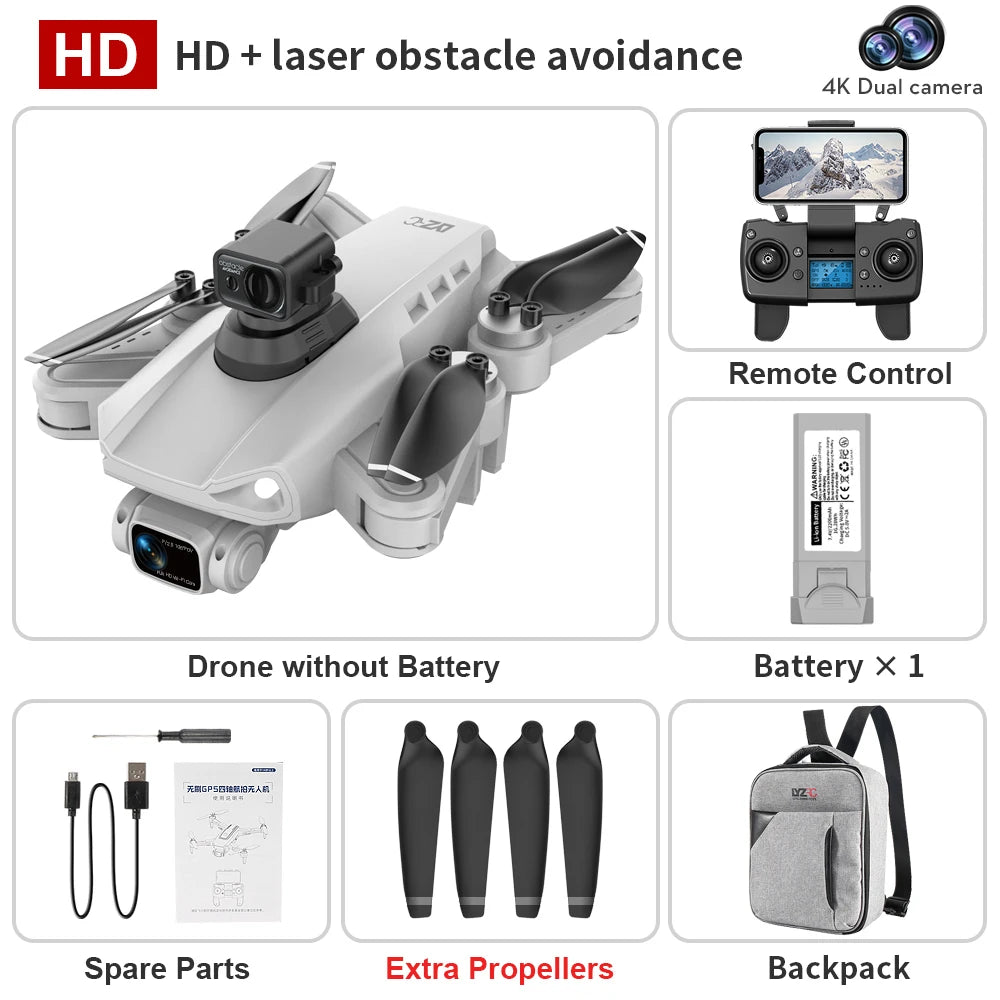 Drone L900 Pro Se / L900 Se Max 4K HD GPS Camera 5G Wifi FPV Brushless RC Helicopter 4K HD Dual Camera Drone Professional Toys