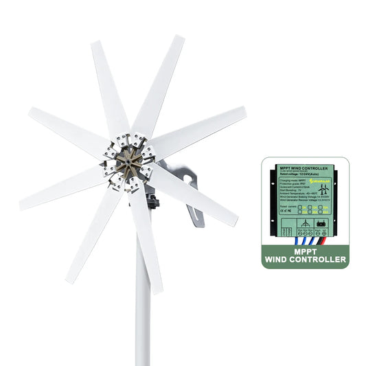 1kw 1000w Horizontal Strong Wind Turbine Generator 48V 24V 12V Power Magnetic Dynamo Free Energy 220v Inverter Output For Home