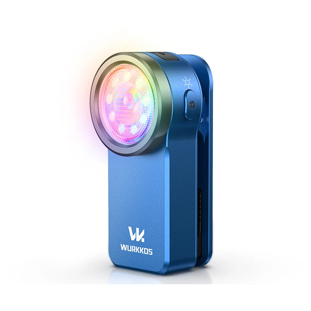 Wurkkos HD03 Clip Light 680LM USB C Rechargeable Pocket Flashlight Mini Spotlight/Flooglight Portable EDC RGB Torch with Magnet
