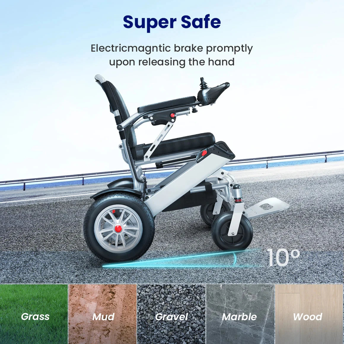 Electric Wheelchairs for Adults, Lightweight Electric Wheelchair Foldable, Folding Power Wheelchair, Handicap Motorized Mobility