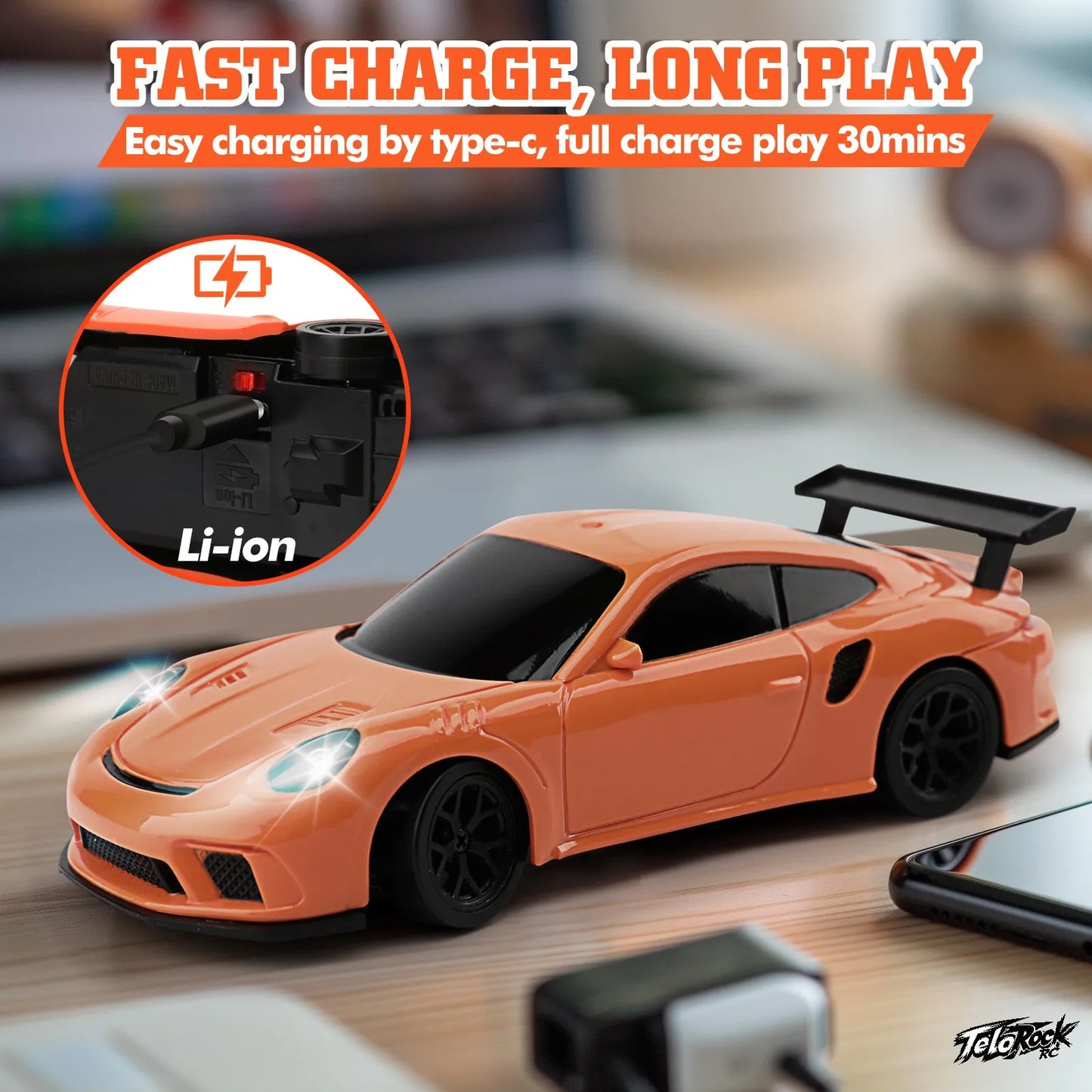 1/43 Scale 4WD Edition Mini RC Drift Car, RTR with Full Proportional Steering & Throttle, 2.4GHz Remote Control