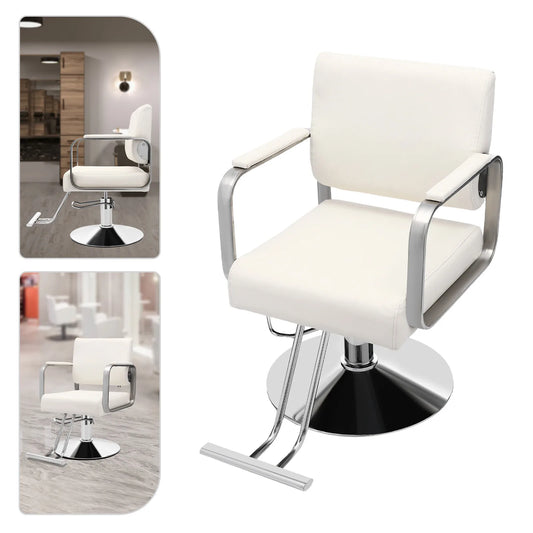 Professional Hydraulic Salon Chair - 360° Swivel & Height Adjustable, 200kg Capacity for Hair Styling, Barber and Nail Salon