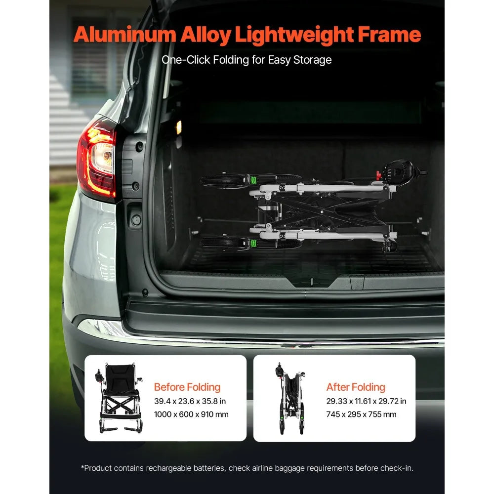 Ultra-Lightweight Foldable Electric Wheelchair Intelligent All Terrain