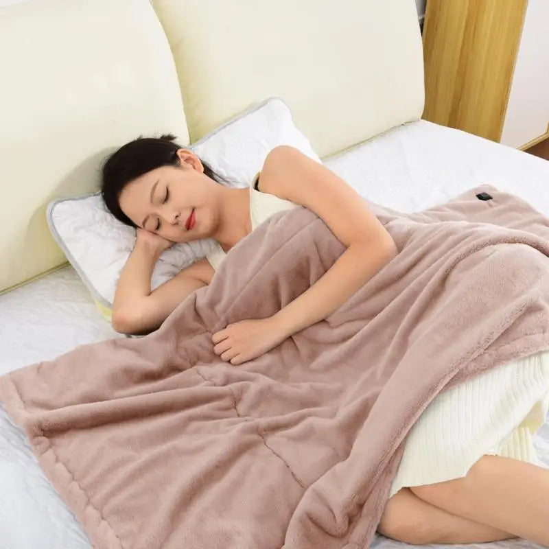 Electric Heated Blanket 59x33.5 Inch Fast Heating Heated Blanket Adjustable Electric Lap Blanket Throw 3 Levels Temperature
