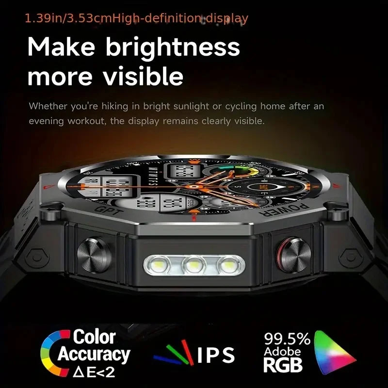 SENBONO GPS Smart Watch Men Built-in GPS Bluetooth Call AI GPT Fitness Tracker Waterproof Military Sport Smartwatch for Men