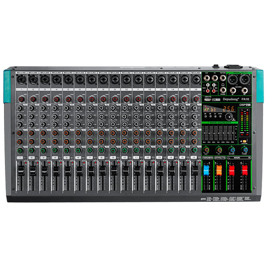 6/8/12/16 Channel Professional 256 DSP Audio Mixer DJ Controller Reverb Recording Mixing For Recording Stage Performance