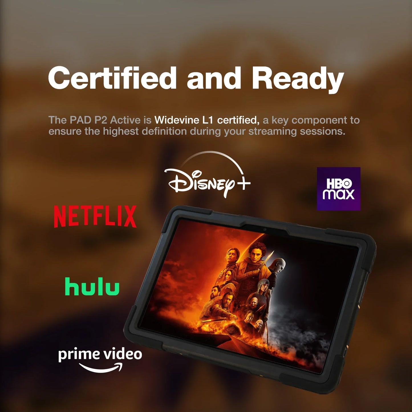 Amecrian Version AGM PAD P2 Active 11” FHD Rugged Tablet P2W Waterproof, Drop-proof, 8GB+256GB, Android 14, G99, Widevine L1