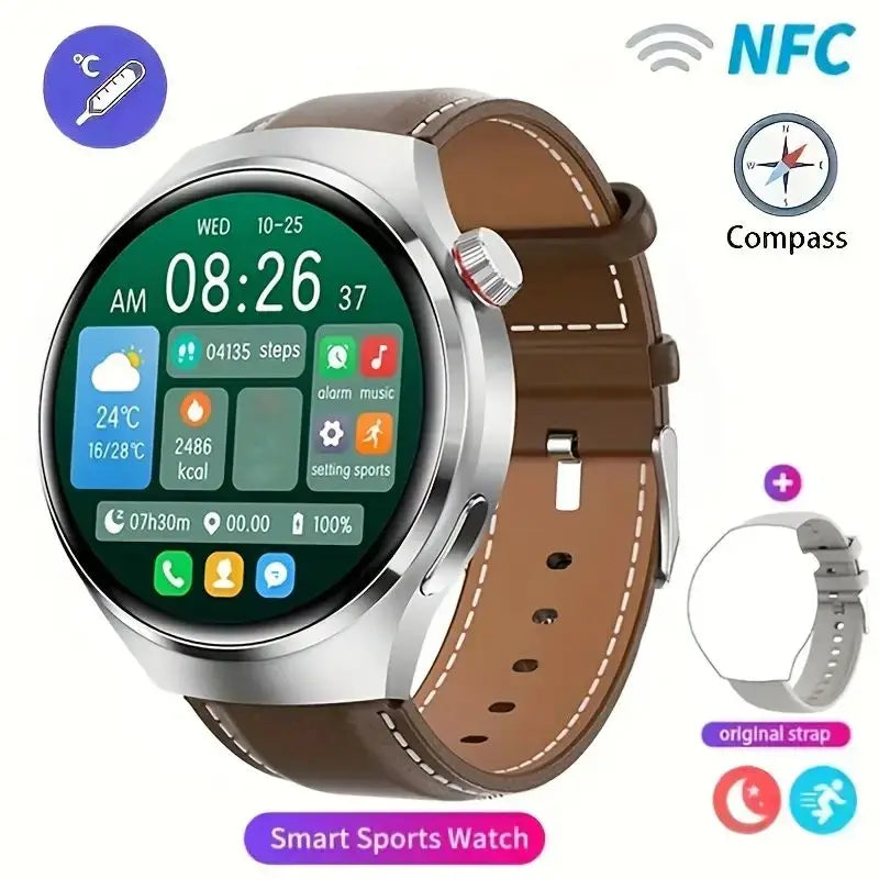 New NFC Men's Smart Watch AMOLED1.43-inch Large Screen Bluetooth Call Heart Rate Detection Outdoor Sports Women's Smartwatches