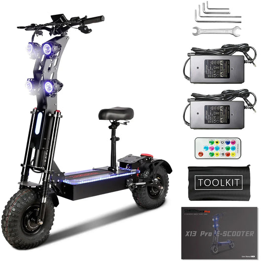 TOURSOR X14 5000W*2 Dual Motor Electric Scooter For Adults 72V35Ah Battery E-Scooter 14" Off-road Tire Foldable Road EScooter