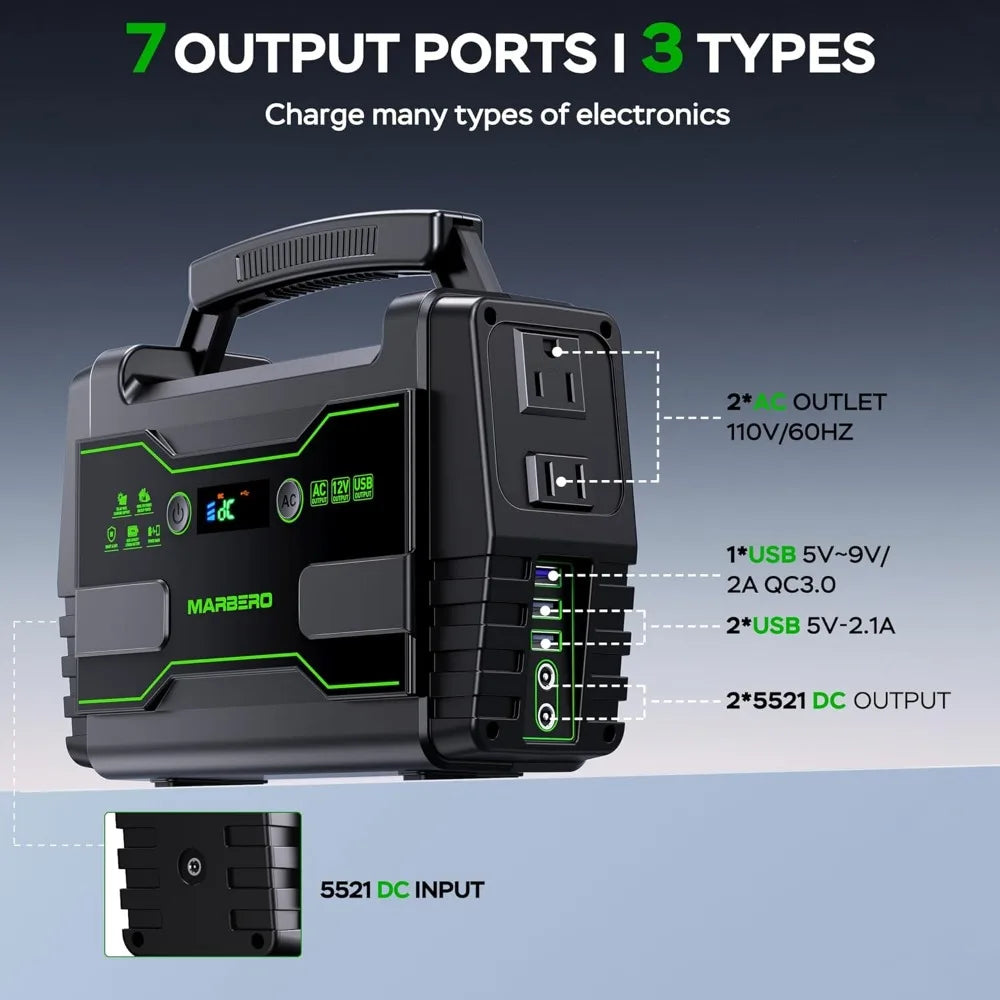 155Wh Solar Generator with 30W Panel, Portable Power Station, 2 AC Outlets, QC3.0 USB, UL Certified for Camping & Travel
