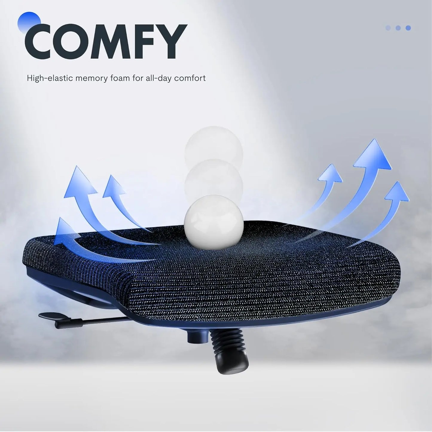 Cloud Ergonomic Office Chair with Footrest, Home Office Desk Chairs, with Adjustable Lumbar Support/3D Headrest/Reliable Base