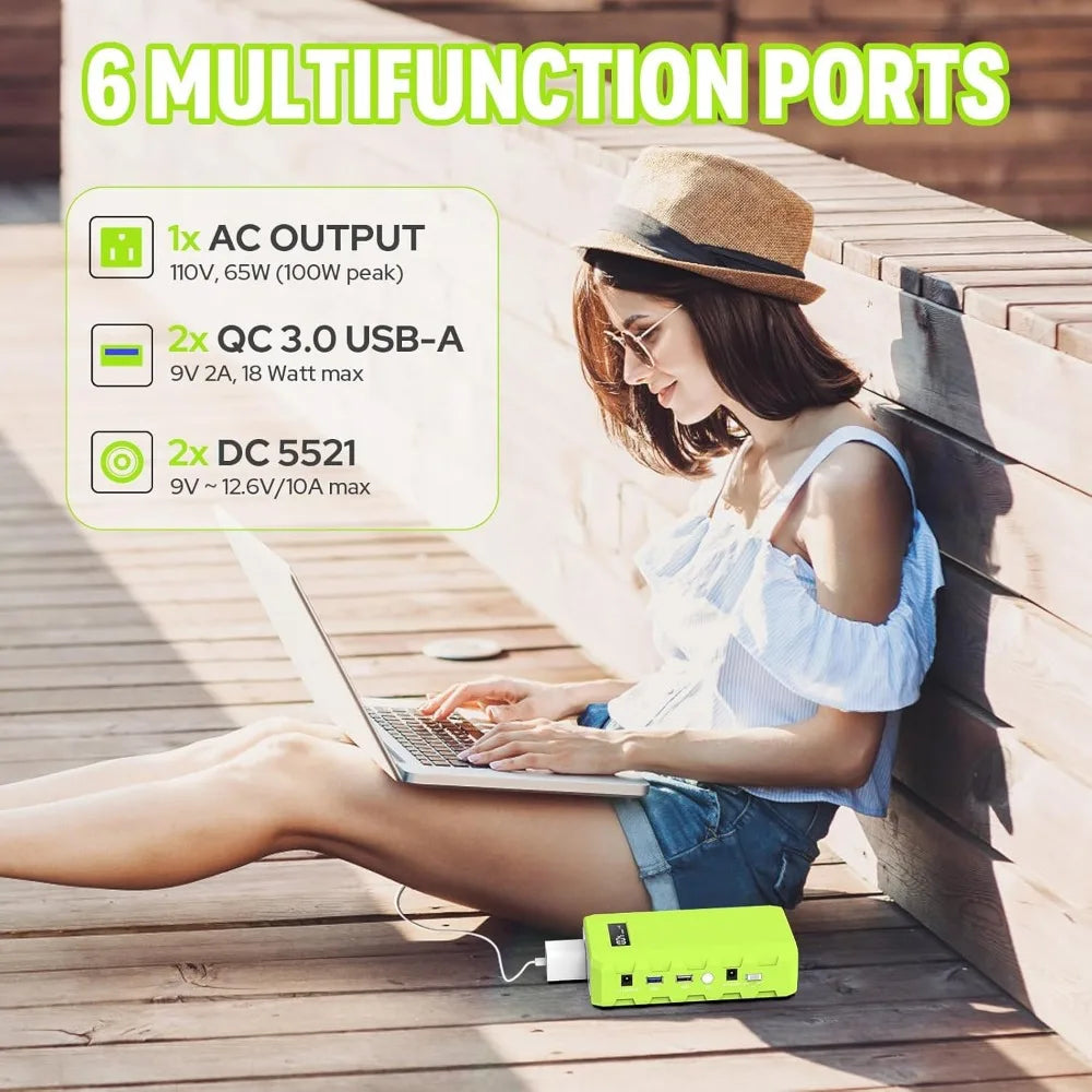 88Wh Portable Power Station with AC Outlet, Solar Generator for Laptop Charging, Home Backup & Outdoor Emergency
