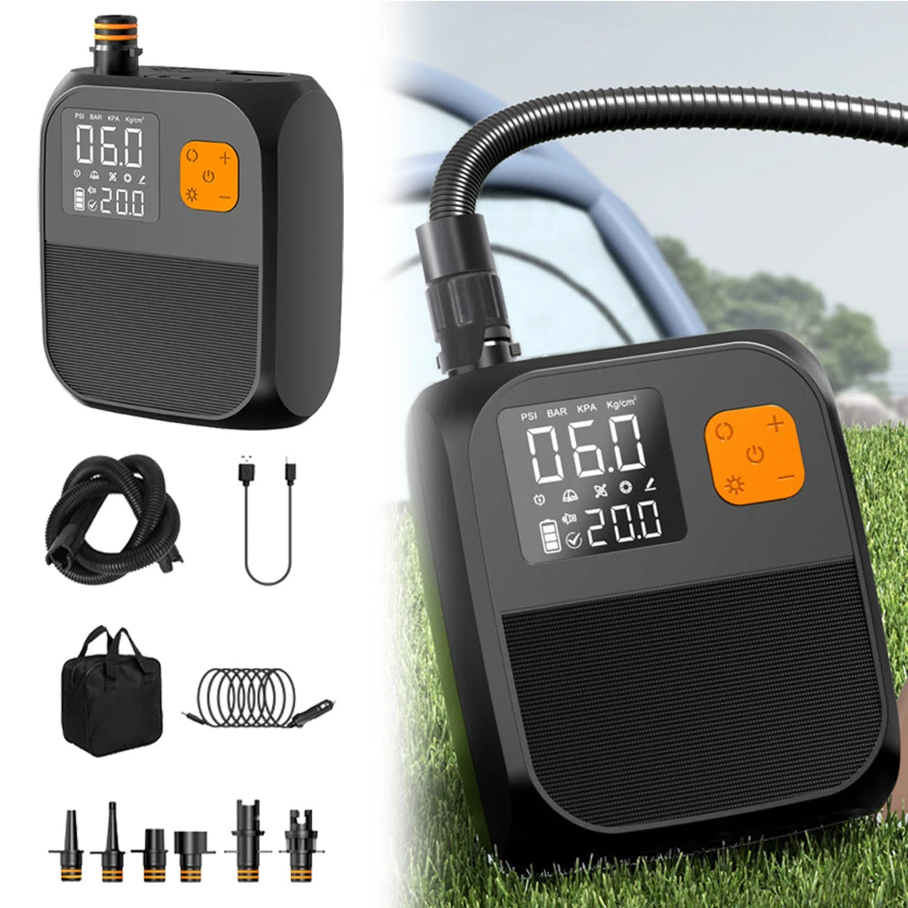 25PSI High Pressure Portable Air Compressor Stand Up Paddle SUP Pump Inflation Paddle Board Pump for Surfing Kite Mattress Tent