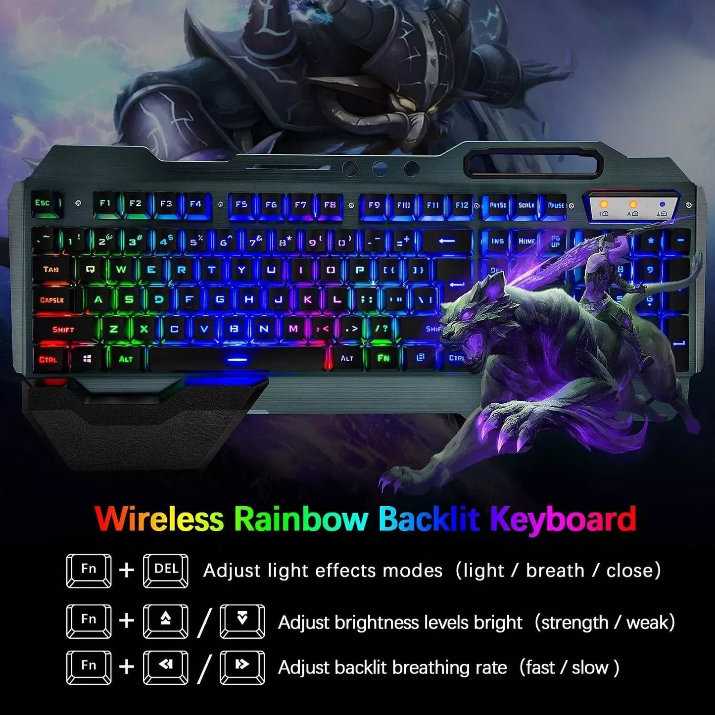 Ziyoulang Wireless Gaming Keyboard And Mouse Set With RGB Backlight