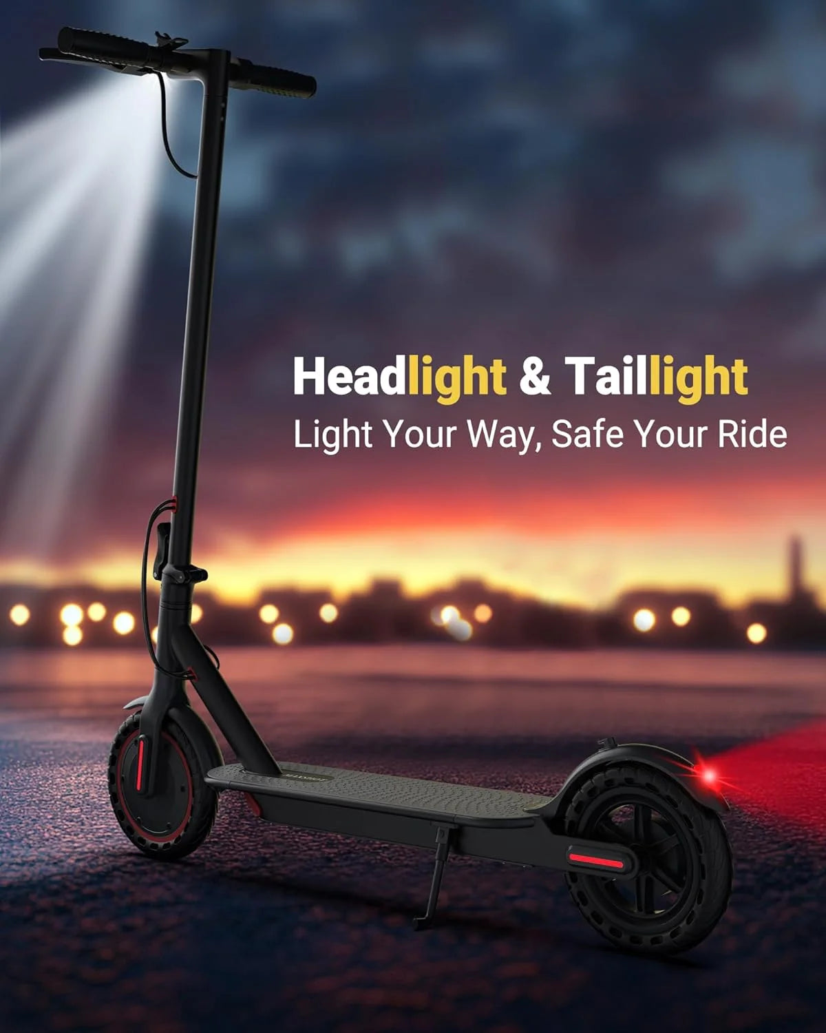 LADPED Electric Scooter 350W 19MPH APP Smart Control Scooter 8.5inch tire Folding E-Scooter 16Miles Max Range for Adult