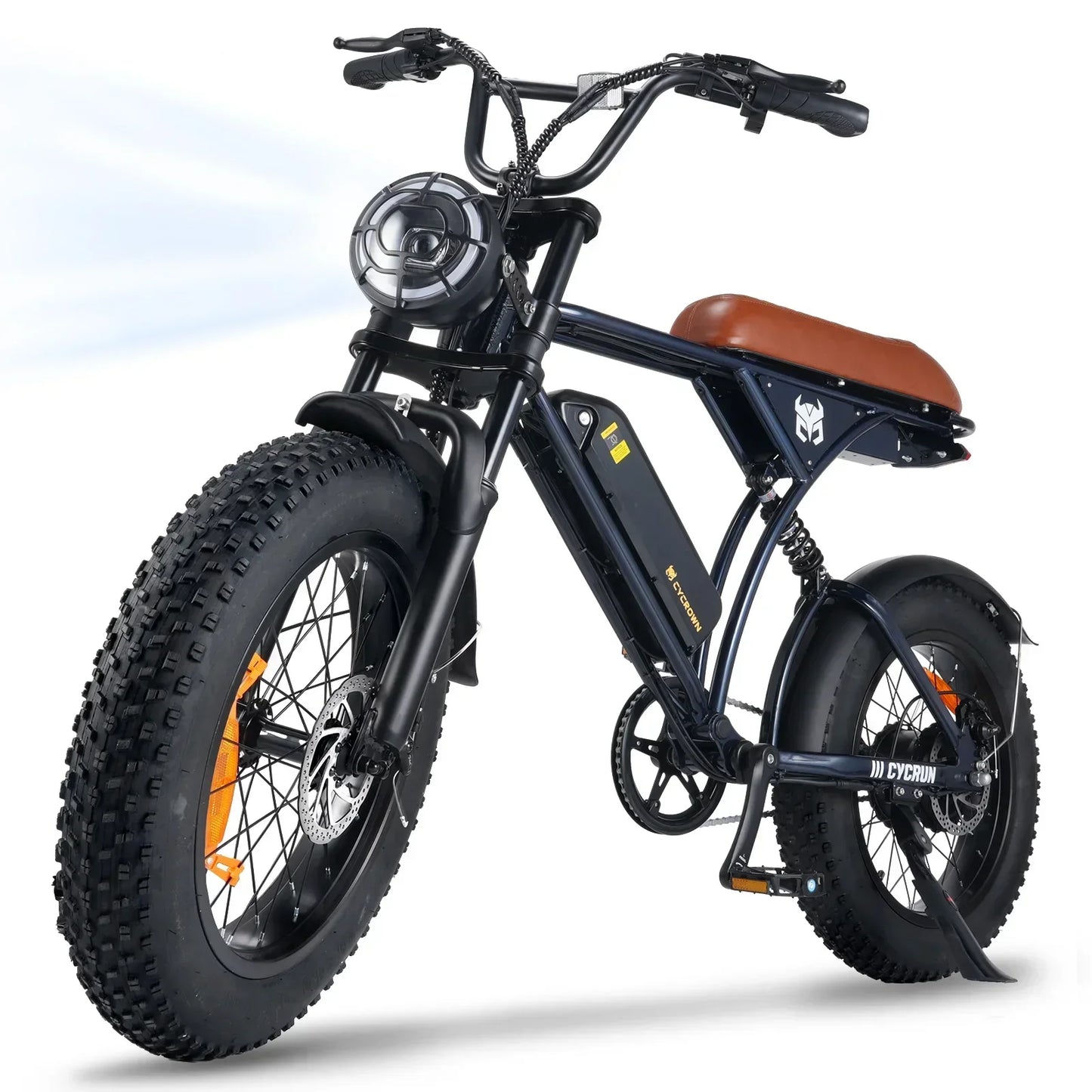 Cycrown RUN adult E-bicycle 750W electric bicycle 36V 10.4Ah dual battery, 20-inch fat tire off-road E-Mountain bike