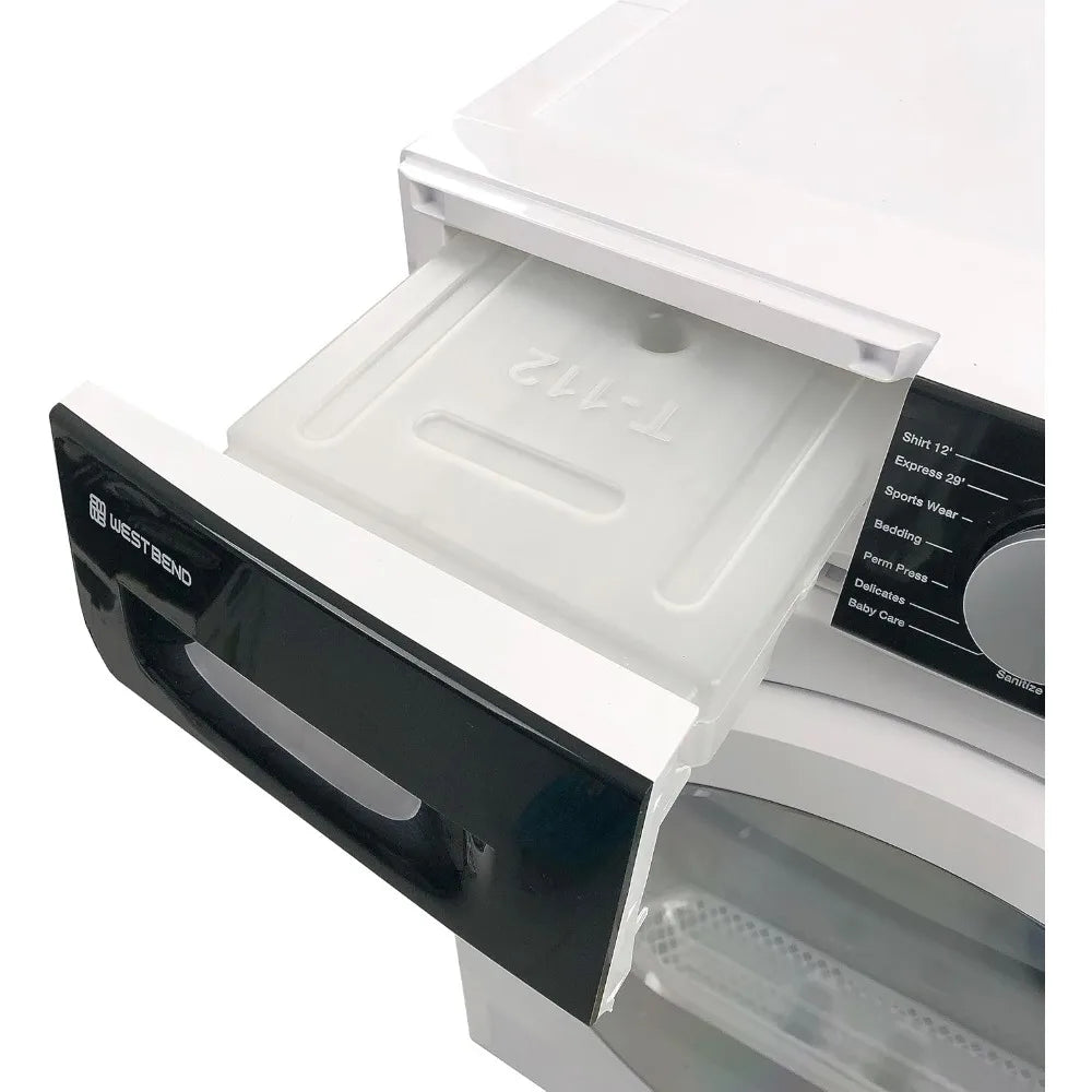 West Bend Clothes Dryer Compact Portable Front Loading for Laundry, Auto and Timed Dry Settings and Anti-Wrinkle, Perfect for Ap