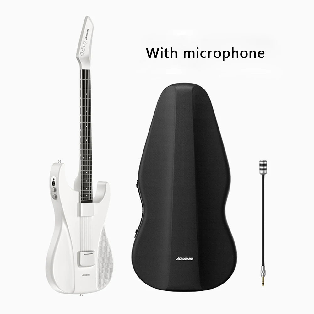 AeroBand Guitar Travel Electric Guitar Pain-Free Silicone String All-in-One 9 Sound Styles Acoustic Bass With Speaker Microphone