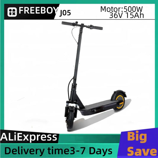 FREEBOY J05 Adult Electric Scooter 500W Motor 36V 15Ah Battery Folding E-Scooter City EScooter