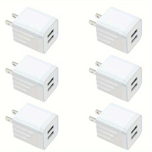 2.1A Dual Port USB Plug Power Adapter Charger Block Plug Cube For IPhone 15/14/13/12/Pro/Pro Max/Xs/XR/X/8, Galaxy S22 S21