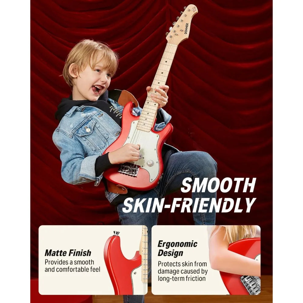 Electric Guitar Starter Kit ST Style Mini electric guitar for boys and girls with amp, 600D package, tuner, pickup, cable