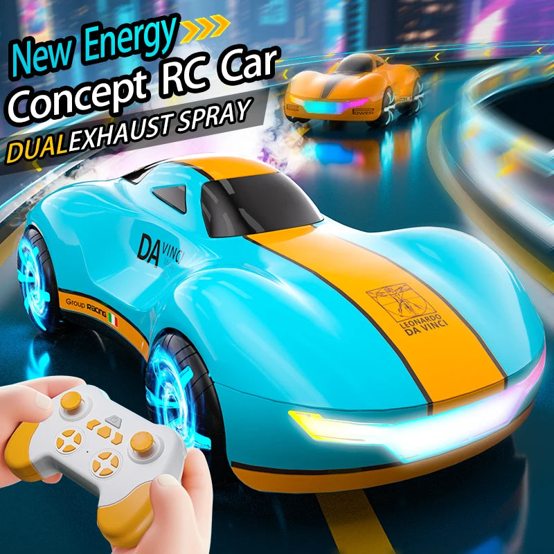 Drift RC Stunt Car with Light Spray & Sound, 2.4GHz Hobby RC Cars Toy for Kids, 360° Rotate, Birthday Gifts for Boys Girls 4-12