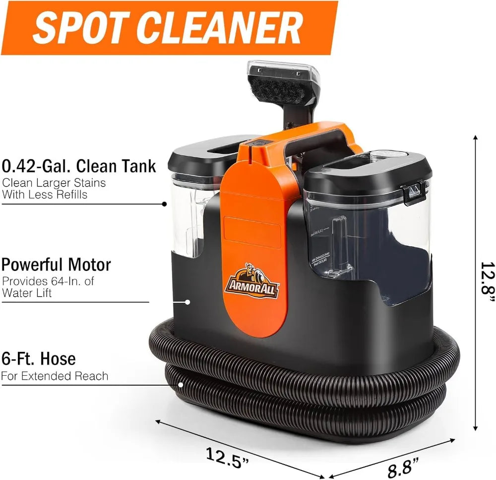 Portable Carpet & Upholstery Cleaner with Tools for Pets, Rugs, Couches and Auto Interiors