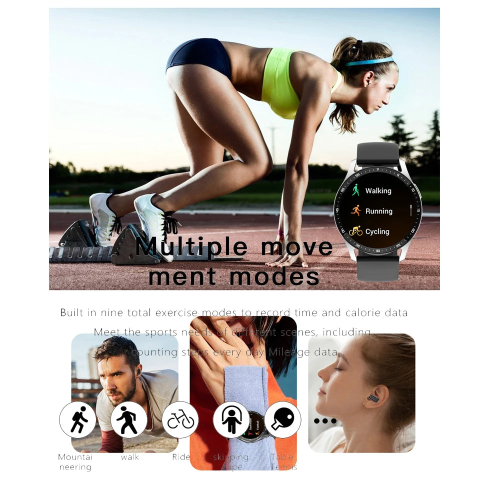 2024 New X10 New Men BlueTooth Headset watch two in one 360*360HD Full Touch Screen SmartWatch Heart Rate Testing Music Watch