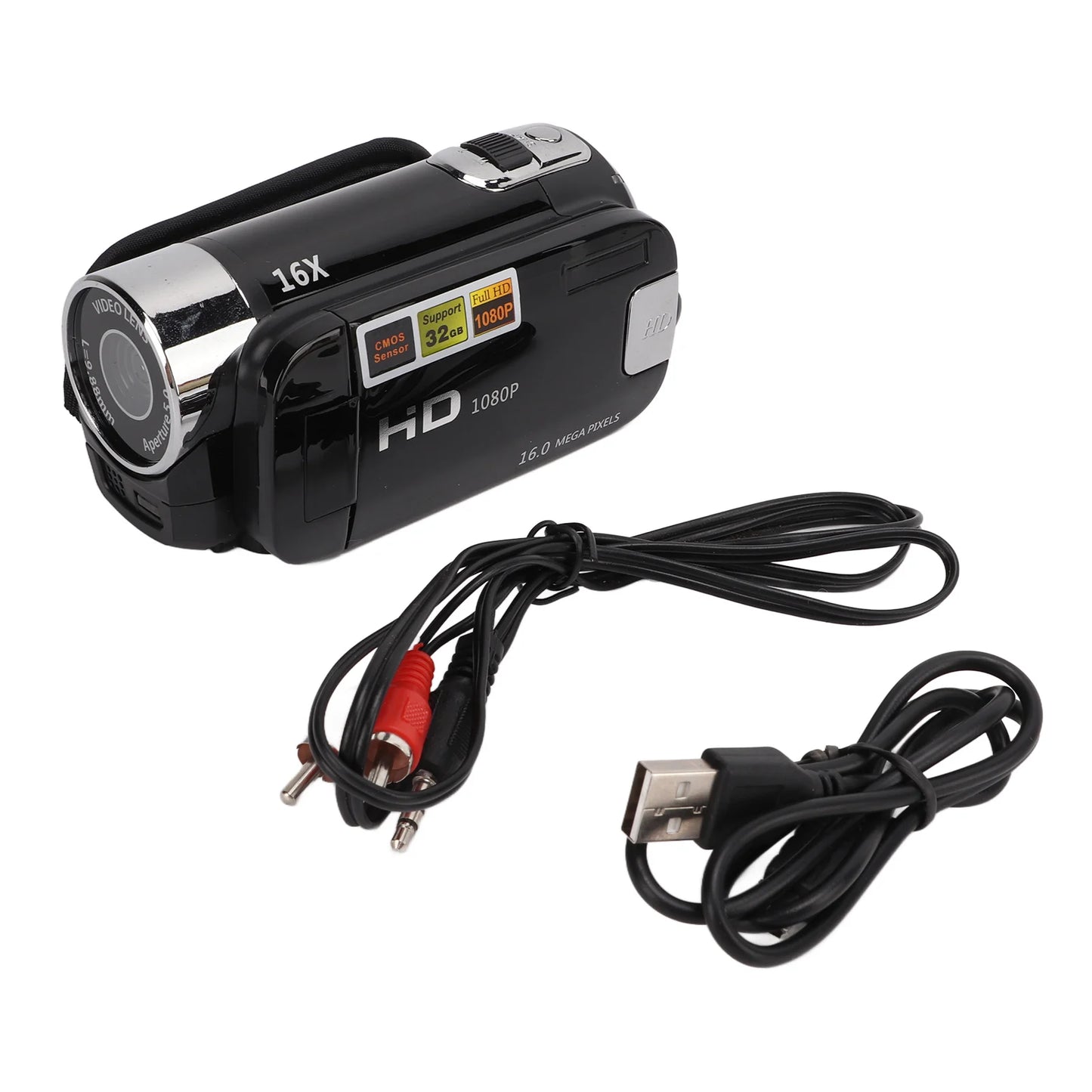 Digital Video Camera 16X Zoom Full HD Video Camera Camcorder with 270° Rotation 2.7 Inch Color Screen 1020mAh Built in Battery