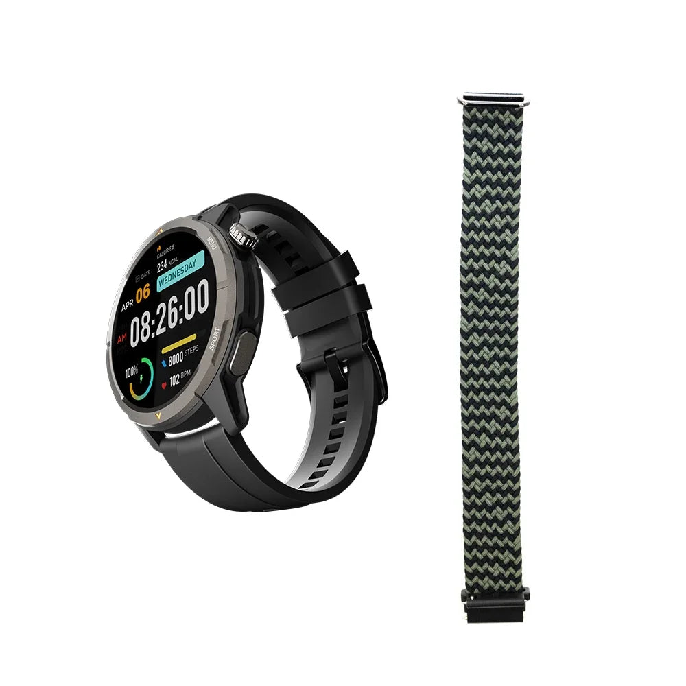 AGM Legion Smartwatch 5ATM Waterproof 1.43"AMOLED Display Heart Rate Blood Oxygen 100+ Sports Modes GPS Compass